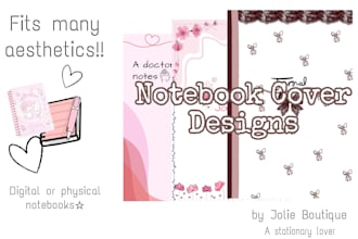 creat an aesthetic, minimalist notebook cover