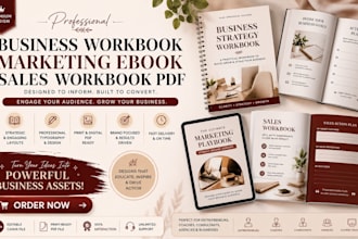 do canva business workbook design, marketing ebook design, sales workbook pdf