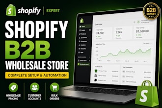 set up shopify wholesale area to shopify store for b2b customers