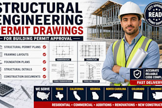create structural engineering permit drawings for city approval