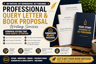 write query letter, book proposal, synopsis and submit book to literary agents