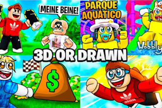 deliver a premium roblox thumbnail for your channel