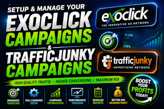 setup and manage your exoclick campaigns and traffic junky