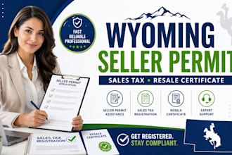 get seller permit, sales tax exemption, resale certificate in wyoming
