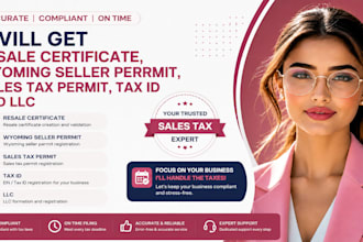 get resale certificate, wyoming seller perrmit, sales tax permit, tax id and llc