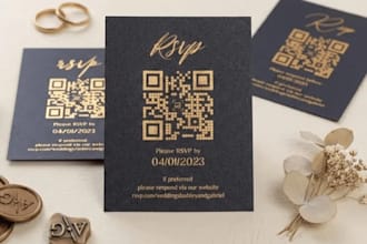 design whatsapp wedding invitation with qr code rsvp