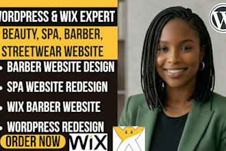 design wordpress barber website italy spa website redesign wix barber website