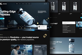 peptide ecommerce website design or redesign peptide wordpress website with SEO