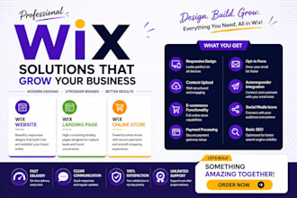 design wix ecommerce, wix website, wix landing page, wix online store