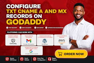 configure txt cname a and mx records on godaddy