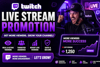 do twitch live stream promotion for viewers
