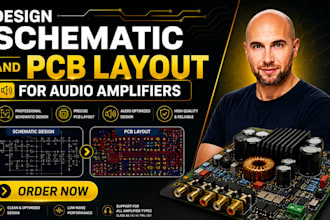 design schematic and pcb layout for audio amplifiers, preamps, and guitar pedals