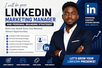 be your linkedin marketing manager and personal branding strategist
