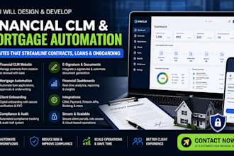 financial contract lifecycle management mortgage application automation website