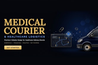 medical courier website with booking, tracking and dispatch