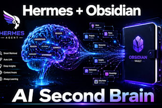setup hermes agent with obsidian for persistent memory and ai second brain