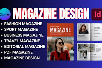 do magazine design, sport magazine,fashion, business magazine,editorial magazine