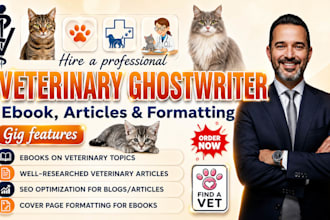 ghostwrite veterinary ebook, article, blog post, animal care, formatting
