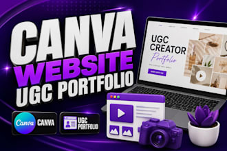 design a canva website and professional ugc portfolio