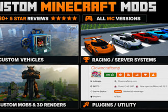 develop complex minecraft mods, forge, fabric, and more