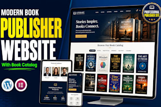 design a professional book publisher website for multi authors