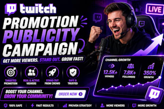 do twitch promotion publicity campaign for twitch viewers standout growth
