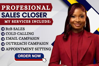be your sales closer sales representative high ticket b2b sales lead generation
