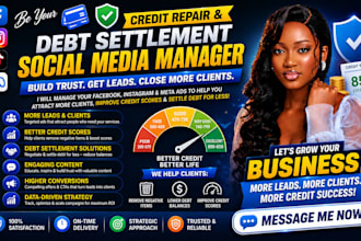 be your credit repair social media manager for debt settlement facebook meta ads