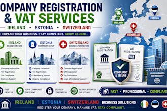 register your company and handle vat in ireland, estonia, or switzerland