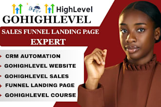 setup ghl CRM automation ghl website design ghl sales funnel landing page design