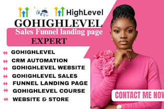 setup ghl CRM automation ghl website, ghl sales funnel landing page, ghl course