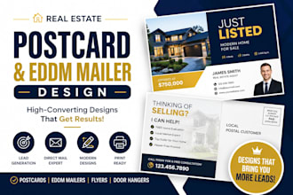 design real estate postcard, eddm mailer, direct mail flyer for realtors