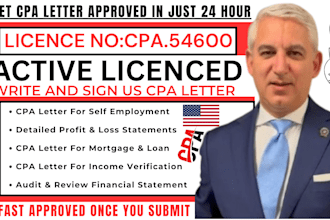 usa certified public accountant audit financial statement sign cpa letter in 1hr