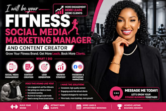 be your fitness social media marketing manager and content creator
