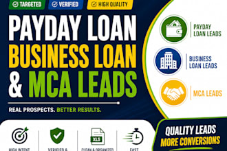 generate payday loan leads, business loan leads, and mca leads