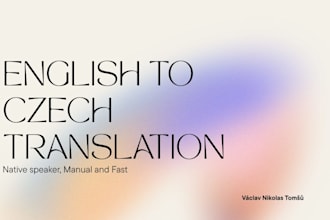 do professional english to czech translation and localization