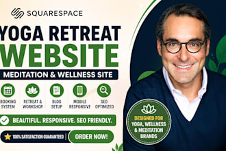 build squarespace yoga retreat website meditation center wellness workshop site