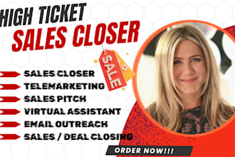 sales closer sales representative  b2b sales closer high ticket sales closer