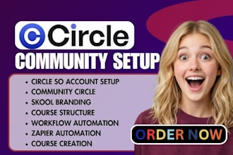 setup circle community skool setup, circle online course community manager