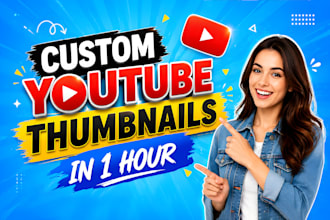 design high CTR youtube thumbnails in 1 hour