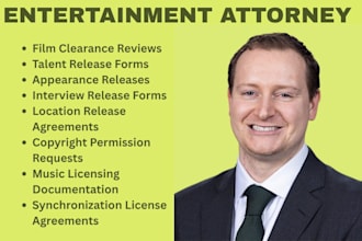 provide film clearance services, copyright review, and entertainment law support
