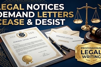 draft legal notices, demand letter, cease and desist letter