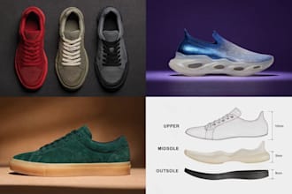 design custom sneakers, colorways and complete tech pack