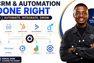do acculynx hubspot crm activecampaign apptivo bitrix24 clio dubsado automation