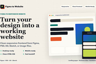 convert your figma design into a responsive website