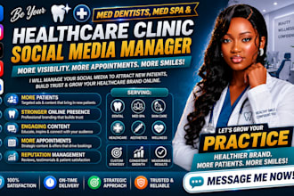 be your med dentists, healthcare, dentists med spa clinic social media marketing