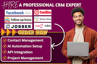 automate facebook leads whatsapp twillo follow up boss n8n automation zoho one