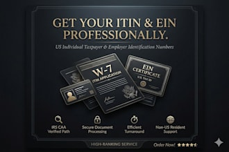 apply for your itin or ein as an irs caa