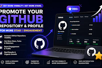 promote your github repository and profile for more star and engagement
