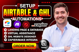 setup airtable softr website client portal database gohighlevel crm automation